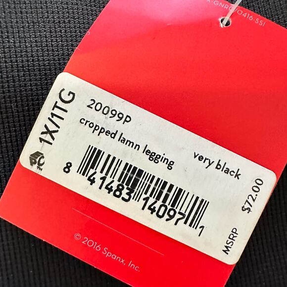 NWT Spanx High Waist Cropped Look at Me Now Lamn Leggings Plus Size 1X MSRP $72 - Picture 4 of 5